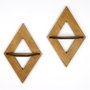 Hanah Home Raf260 Estantería de Pared Nogal (2 Piezas)